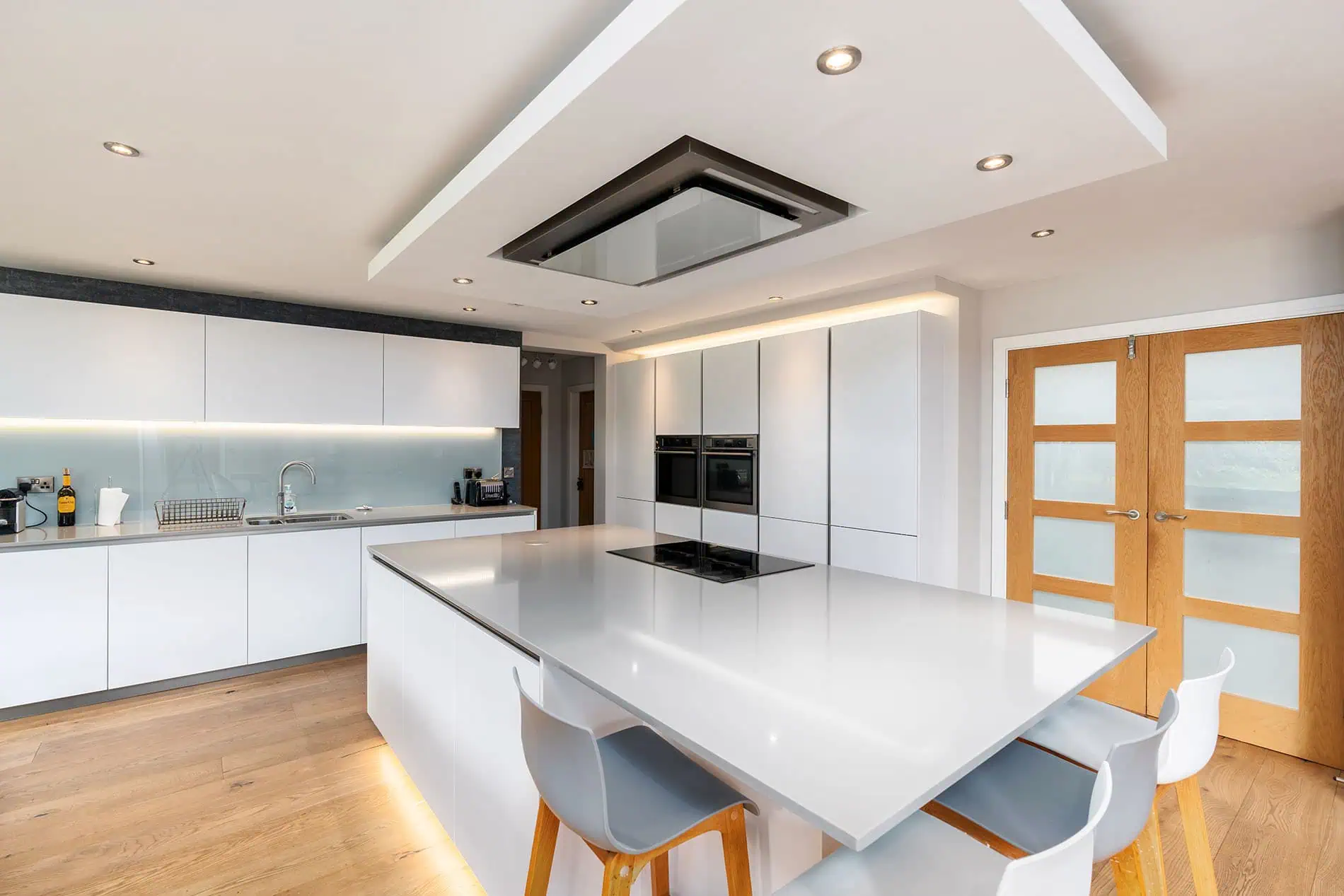 Modern kitchen floor lighting