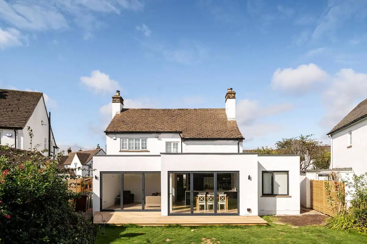 White house rear single storey extension